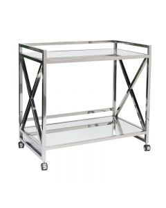 Worlds Away Gerard S/Steel Bar Cart