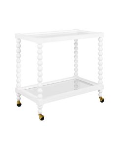 Isadore White Bar Cart