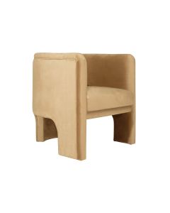 Lansky Camel Velvet Armchair