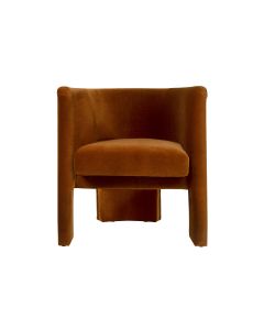 Lansky Rust Velvet Armchair