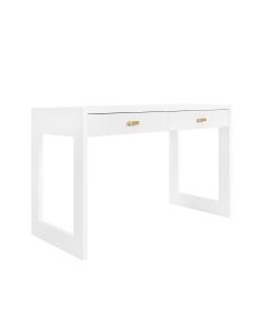 Larkin White Lacquer Desk