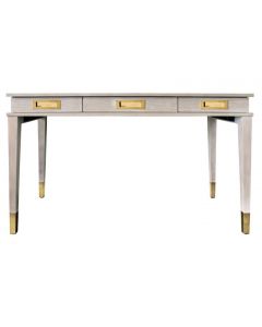 Plato Cerused Oak & Antique Brass Desk