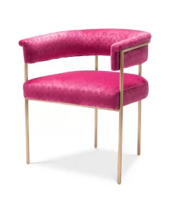 Philipp Plein Fuchsia Monogram Dining Chair