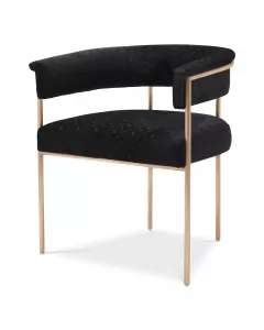 Philipp Plein Black Monogram Dining Chair