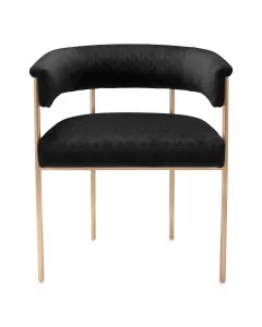 Philipp Plein Black Monogram Dining Chair