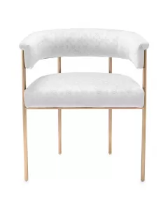 Philipp Plein White Monogram Dining Chair