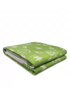 Philipp Plein Green Skull Cashmere Plaid Throw