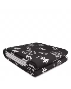 Philipp Plein Black Skull Cashmere Plaid Throw