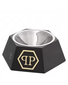 Philipp Plein Black Marble Nice Dog Food Bowl