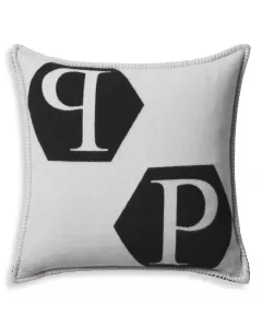 Philipp Plein Black Logo Cushion