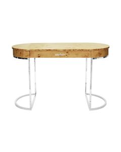 Corbett Burl Wood & Nickel Desk