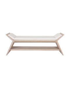 Peria Light Cerused Oak Bench