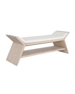 Peria Light Cerused Oak Bench