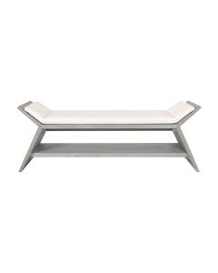 Peria Grey Cerused Oak Bench