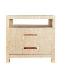 Hancock Natural Glasscloth Bedside Table