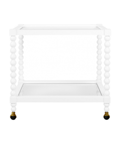 Isadore White Bar Cart