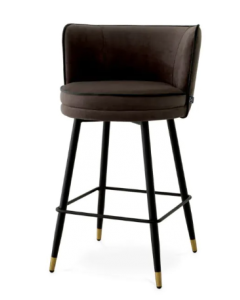 Grenada Savona Grey Velvet Counter Stool