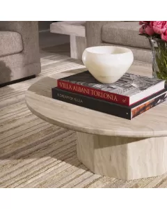 Florence Travertine Coffee Table 