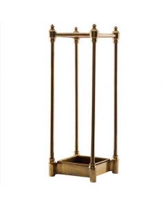 UMBRELLA STAND SQUARE BRASS