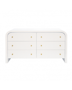 Valentina White Lacquer Waterfall Chest 