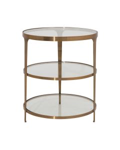 Vienna Antique Brass Side Table